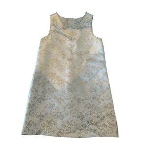 Rachel Zoe Girls Sz 6 Sleeveless Dressy Formal Tapestry Dress Zip‎ Beaded Front